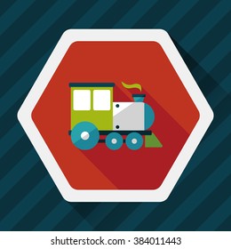 Transportation train flat icon with long shadow,eps10