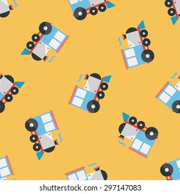 Transportation train flat icon,eps10 seamless pattern background