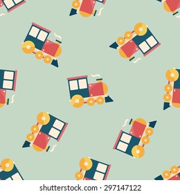 Transportation train flat icon,eps10 seamless pattern background