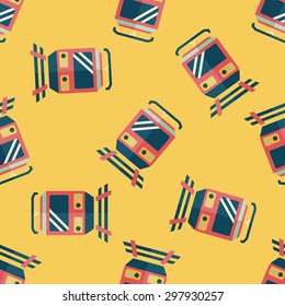 Transportation train flat icon,eps10 seamless pattern background