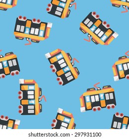Transportation train flat icon,eps10 seamless pattern background