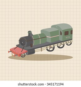 transportation train theme elements vector,eps