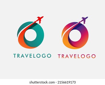 transportation and traveling agency vector logo design with letter o, logo that usable for ticketing.transportation. vacation agency