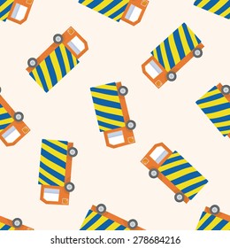 transportation truck, cartoon seamless pattern background