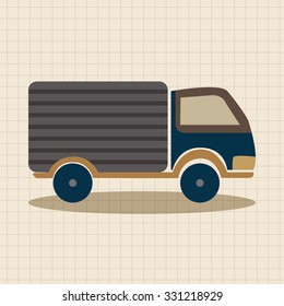 Transportation truck flat icon elements background,eps10