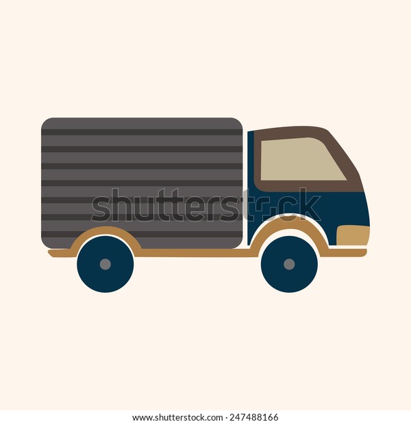 Transportation truck flat icon,\
eps10