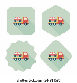 Transportation truck flat icon with long shadow,eps10