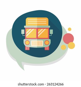 Transportation truck flat icon with long shadow,eps10