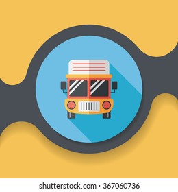 Transportation truck flat icon with long shadow,eps10