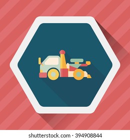 Transportation truck flat icon with long shadow,eps10