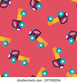 Transportation truck flat icon,eps10 seamless pattern background