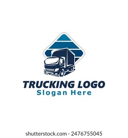 Transportation Truck Logo Template Design Illustration