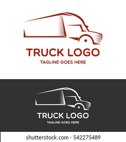Transportation Truck Logo Vector Design. Creative Truck Trailer logo