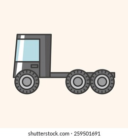 transportation truck theme elements