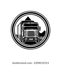 El diseño del logo de la camioneta de transporte capta el espíritu de movimiento y progreso, perfecto para marcas relacionadas con la logística y el transporte.