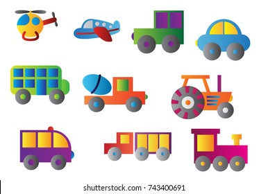 Transportation vector doodle clip art