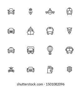 Transportation Vector Graphics Outline Icons