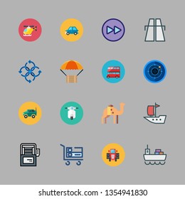 transportation vector icon set