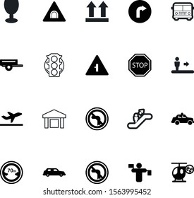 transportation vector icon set such as: circle, flag, regulation, safe, fragile, tool, airways, sticker, work, industry, law, tower, trailer, auto, jet, off, intersection, child, highway, arrest