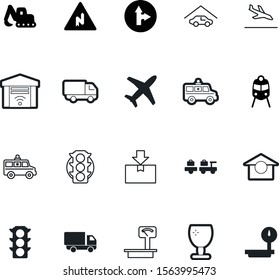 transportation vector icon set such as: regulatory, abrupt, pack, industry, child, group, machinery, metro, control, arrival, excavator, arrowhead, arrive, automatic, remote, destination, handbag