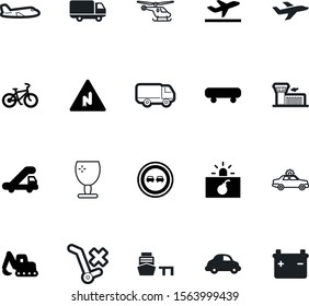 transportation vector icon set such as: vacation, crane, home, start, outdoor, automobile, marine, police, draw, protect, charge, turn, urban, energy, trolley, departure, ground