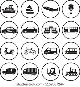 transportation vector icons set