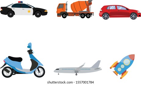 Transportation Vector Illustration Flat Vector