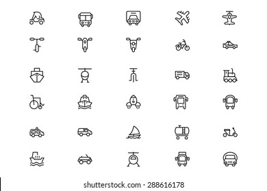 Transportation Vector Line Icons 2