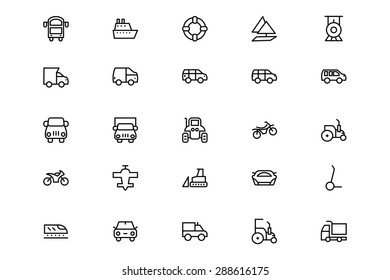 Transportation Vector Line Icons 3
