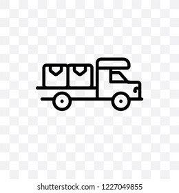 Transportation vector linear icon isolated on transparent background, Transportation transparency concept can be used for web and mobile