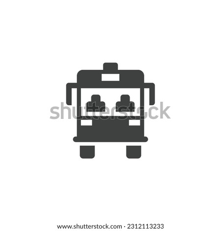 Transportation Vehicle Icon Vector Isolated Black and White Design Graphic