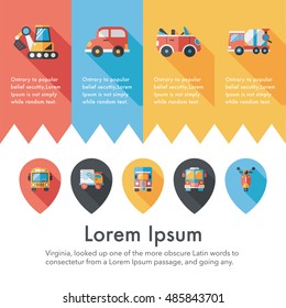 Transportation and vehicle icons set