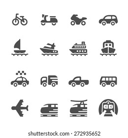 transportation and vehicles icon set 3, vector eps 10.