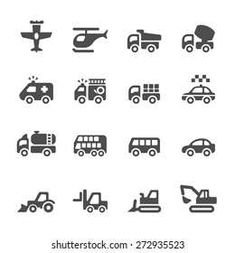 transportation and vehicles icon set 4, vector eps 10.