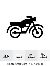 Transportation and Vehicles Icons with White Background