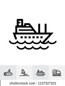 Transportation and Vehicles Icons with White Background