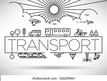 Transportation Vehicles Linear Vector Design