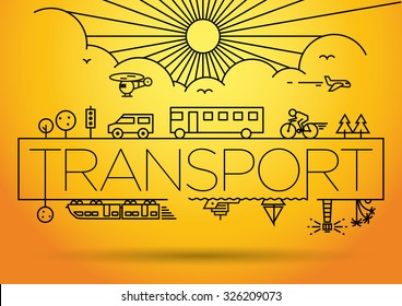 Transportation Vehicles Linear Vector Design