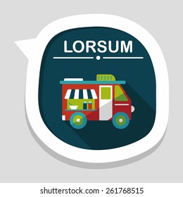 Transportation vendor carts flat icon with long shadow,eps10
