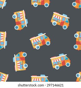Transportation vendor carts flat icon,eps10 seamless pattern background