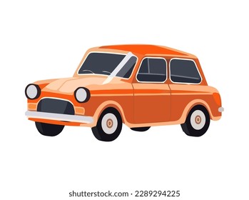 transportation vintage car icon isolated