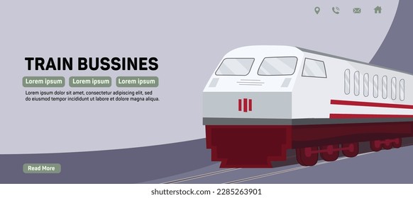 transportation website design template, with railroad transportation elements. for business templates