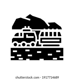transportation wheel riding on mars glyph icon vector. transportation wheel riding on mars sign. isolated contour symbol black illustration