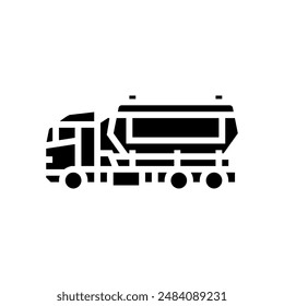 transportation wood pellets glyph icon vector. transportation wood pellets sign. isolated symbol illustration