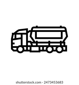 transportation wood pellets line icon vector. transportation wood pellets sign. isolated contour symbol black illustration