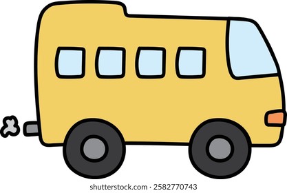 transportation yellow school bus illustration