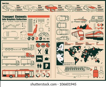 transportation,car Information Graphics.vector set