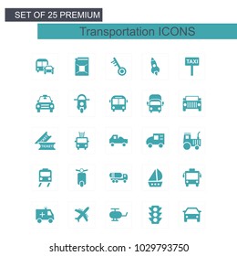 Transportations icons set vector 