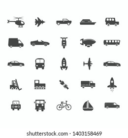 transportations icons set. Vector illustration