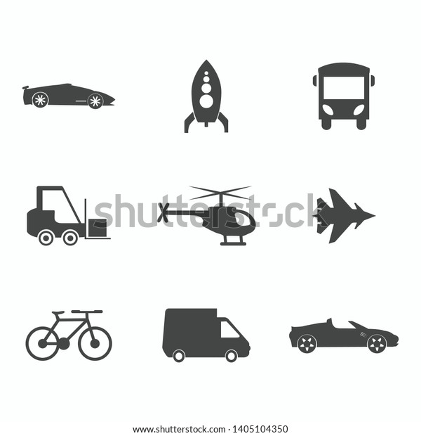 transportations icons set.\
Vector\
illustration